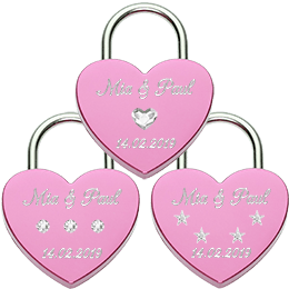 Cadenas de coeur rose avec cristaux Swarovski®