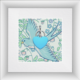 Love Frame Blue Bird