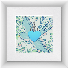 Cornice d'amore Blue Bird