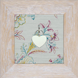 Love Frame Silver Flowers