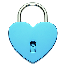 Cadenas de coeur bleu