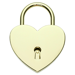 Cadenas de coeur or