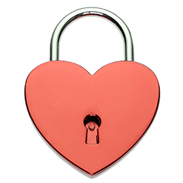 Heart love lock red