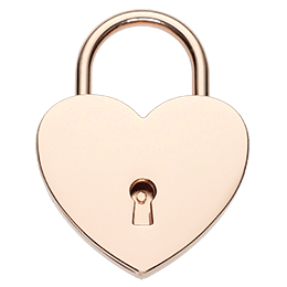 Heart love lock rose